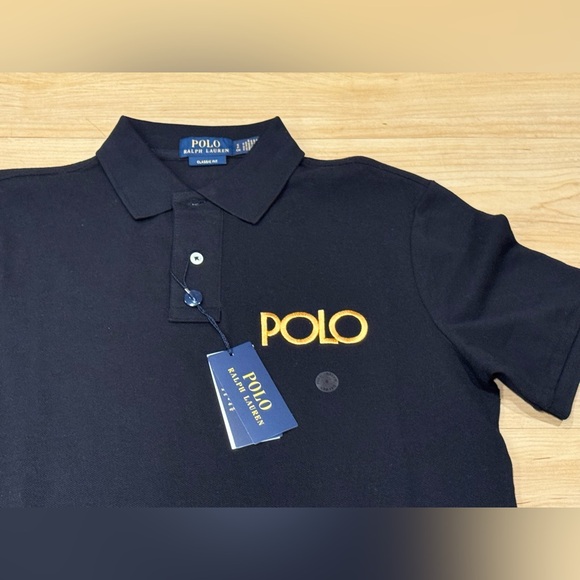 Polo Ralph Lauren Men's Classic Fit Stitched Script Logo Polo Black NWT S-XXL - Picture 4 of 5